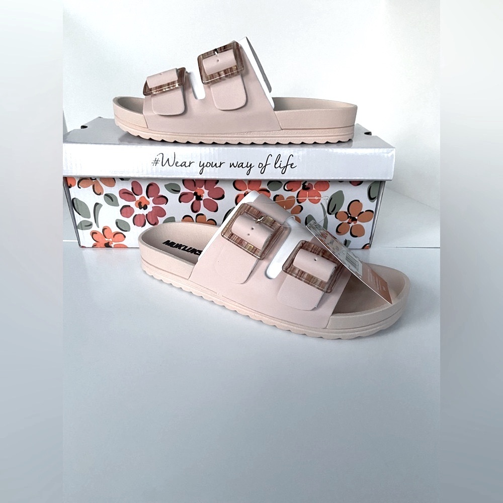 Muk Luks Grand Cayman Slip-On Sandals, Slip-On Shoes, Slides, Blush Sz 8 🎉HP🎉 - Picture 13 of 16